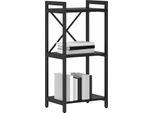 Vidaxl Libreria In Rovere Nero 40 X 30 X 85 Cm Materiale A Base Di Legno