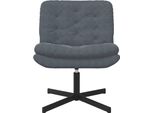 Vidaxl Sedia Relax Girevole Grigio Scuro 63 X 75 X 76 Cm Velluto