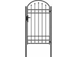 Vidaxl Cancello Per Recinzione Con Serratura Grigio 100 X 175 Cm Acciaio Verniciato A Polvere