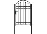 Vidaxl Cancello Per Recinzione Con Serratura Grigio 100 X 150 Cm Acciaio Verniciato A Polvere