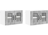 Syfax™ Mobile Da Cucina 2 Pcs Grigio Cemento 60 X 31 X 40 Cm