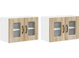 Vidaxl Armadio Da Cucina 2 Pezzi Rovere Sonoma 60 X 31 X 40 Cm Materiale In Legno
