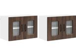 Vidaxl Armadio Da Cucina 2 Pezzi Aspetto Rovere Marrone 60 X 31 X 40 Cm