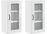 Syfax™ Mobile Da Cucina Kalmar 2 Pcs Bianco Lucido 40 X 31 X 80 Cm