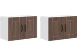 Vidaxl Pensili Da Cucina 2 Pezzi Aspetto Rovere Marrone 60 X 31 X 40 Cm
