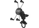 Ram Mounts X-Grip Supporto Per Manubrio Per Smartphone Fino A 114,3 Mm Di Larghezza - B-Ball (1 Pollice) - Braccio Di Collegamento Corto