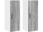 Vidaxl Armadio Da Cucina 2 Pezzi Grigio Sonoma 30 X 31 X 80 Cm Materiale A Base Di Legno