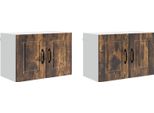 Vidaxl Mobiletto Da Cucina Con Ripiano 2 Pezzi Rovere Fumé 60 X 31 X 40 Cm