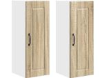 Vidaxl Armadio Da Cucina 2 Pezzi Rovere Sonoma 30 X 31 X 80 Cm Materiale In Legno