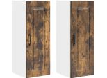 Vidaxl Mobiletto Da Cucina Con Ripiano 2 Pezzi Rovere Fumé 30 X 31 X 80 Cm