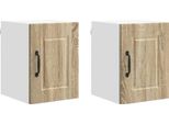 Vidaxl Armadio Da Cucina 2 Pezzi Rovere Sonoma 30 X 31 X 40 Cm Materiale In Legno