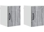 Vidaxl Armadio Da Cucina 2 Pezzi Grigio Sonoma 30 X 31 X 40 Cm Materiale A Base Di Legno