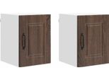 Vidaxl Mobiletto Da Cucina Con Anta 2 Pezzi Aspetto Rovere Marrone 30 X 31 X 40 Cm