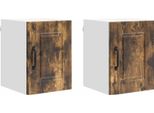 Vidaxl Mobiletto Da Cucina Con Ripiano 2 Pezzi Rovere Fumé 30 X 31 X 40 Cm