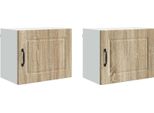 Vidaxl Armadio Da Cucina 2 Pezzi Rovere Sonoma 50 X 31 X 40 Cm Materiale In Legno