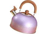 Bollitore In Acciaio Inox Fischietto Grande Capacità Fondo Piatto Per Fornello A Gas Induzione Bollente 2 L Viola
