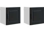 Vidaxl Mobiletto Da Cucina 2 Pezzi Nero 40 X 31 X 40 Cm Materiale A Base Di Legno