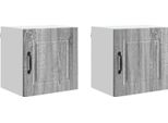 Vidaxl Armadio Da Cucina 2 Pezzi Grigio Sonoma 40 X 31 X 40 Cm Materiale A Base Di Legno
