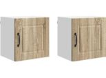 Vidaxl Armadio Da Cucina 2 Pezzi Rovere Sonoma 40 X 31 X 40 Cm Materiale In Legno