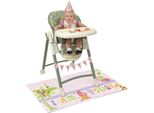 Unique Party - Safari - Decorazione Per Seggiolone, Set Per Il Primo Compleanno - Plastica SG24453 (Taglia Unica) (Rosa)