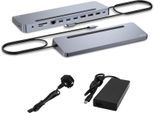 I-TEC I-Tec USB-C Metal Ergonomic 3X 4K Display Docking Station Con Power Delivery 100 W + Universal Charger 100 W