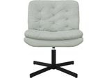 Vidaxl Sedia Relax Girevole Grigio Chiaro 63 X 75 X 76 Cm In Velluto