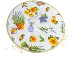 Cuscino Di Seduta Ema Rotondo Liscio - Diametro 40 Cm - Viola,Giallo
