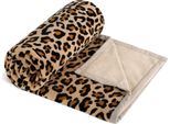 Coperta Korall Micro - Beige,Nero,Marrone - 150X200
