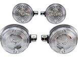 Set Indicatori Di Direzione Anteriore + Posteriore In Vetro Trasparente (Senza Lampadina) Per Simson S50 S51 S70 SR50 SR80 / Mz Etz Ts 125 150 250