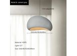 Lampada A Sospensione, Design Moderno, Facile Installazione, B Grigio Cemento, 3 Variazioni Di Colore, D50Cm