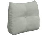 Vidaxl Cuscino Per Lo Schienale Grigio Chiaro 60 X 24 X 50 Cm In Velluto
