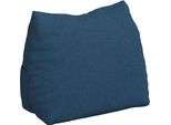 Vidaxl Cuscino Per Lo Schienale Blu 45 X 20 X 35 Cm In Tessuto