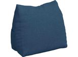 Vidaxl Cuscino Per Lo Schienale Blu 60 X 20 X 50 Cm In Tessuto