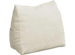 Vidaxl Cuscino Per Lo Schienale Crema 60 X 20 X 50 Cm In Velluto A Coste
