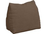 Vidaxl Cuscino Per Lo Schienale Marrone 60 X 20 X 50 Cm In Tessuto