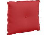 Vidaxl Cuscino Per Schienale Rosso 60 X 19 X 50 Cm In Tessuto