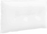 Vidaxl Cuscino Schienale Bianco 80 X 19 X 50 Cm In Tessuto