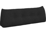 Vidaxl Cuscino Per Lo Schienale Nero 140 X 24 X 50 Cm In Tessuto