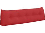 Vidaxl Cuscino Per Lo Schienale Rosso 160 X 24 X 50 Cm In Tessuto