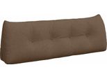 Vidaxl Cuscino Schienale Marrone 140 X 24 X 50 Cm In Tessuto