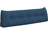 Vidaxl Cuscino Per Lo Schienale Blu 160 X 24 X 50 Cm In Tessuto