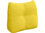 Vidaxl Cuscino Per Lo Schienale Giallo Chiaro 60 X 24 X 50 Cm Tessuto
