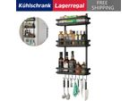 Portaspezie A 3 Livelli Scaffale Per Frigorifero Con 6 Ganci Scaffale Per Porta Scaffale Per Cucina Portaspezie, Wht Circa: 39X70X6,5 Cm
