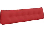Vidaxl Cuscino Per Lo Schienale Rosso 180 X 24 X 50 Cm In Tessuto