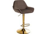 Sgabello Da Bar In Velluto - Sgabello - Elevato Comfort Di Seduta, Regolabile E Girevole | Colore: Marrone