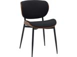 Elegante Sedia Da Pranzo - Seduta - Elevato Comfort Di Seduta, Facile Da Mantenere | Colore: Noce/Nero | Materiale: Polvere