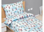 Biancheria Da Letto Per Bambini - Natale - Bianco, Blu - 140X200, 70X90
