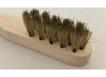 Mini Spazzola In Ottone Su Manico In Legno Spazzola Metallica Da 15 Cm