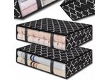 Edibazzar | Set Organizer 2 Pezzi, Borsa Per Guardaroba Per Biancheria Da Letto, Vestiti, Grande, Modello Piatto