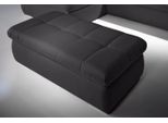 Hocker Home Affaire, Grau (Graphit), B:136Cm H:43Cm T:64Cm, Struktur Fein ( 100% Polyester);Struktur Flausch (100% Polyester), Hocker, Polsterhocker